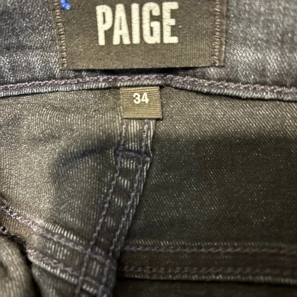 PAIGE LENNOX SLIM Men's Dark Blue Jean Size 34x32 - Picture 4 of 12